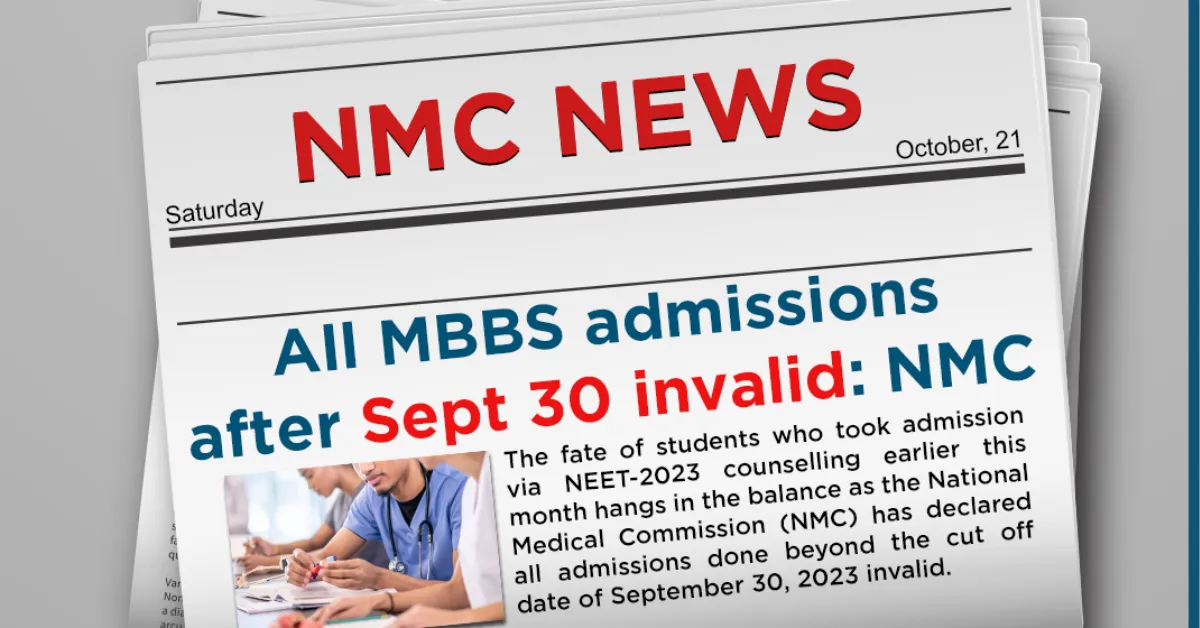 MBBS students to lose seats after NMC new notification 